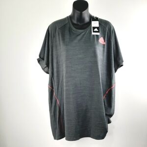 NWT Adidas Charcoal Tee with Pink Highlights